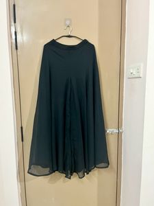 Black Flared Georgette Palazzo