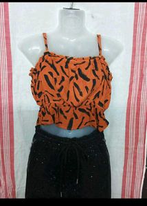Crop Too with pant fixed price