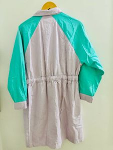 Color Block Drawstring Utility Dress