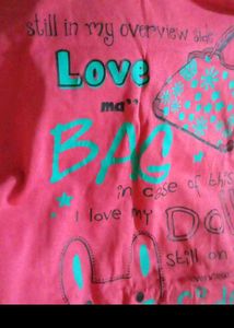 Pink Graphic Print Tee