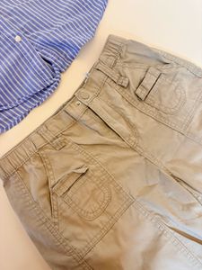 Set of 2(H&amp;M Striped Shirt &amp; Khaki Pant)