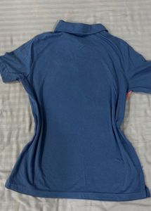 Blue Striped Polo T-Shirt