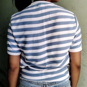Blue &amp; White Striped T-Shirt