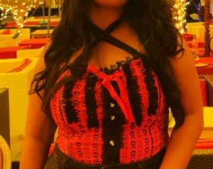 Stunning Red and Black Corset Top