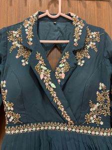 Elegant Peacock blue Gown