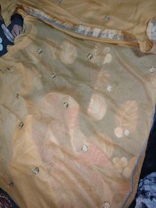 Beautiful Chanderi Full Kurti Work With Set
