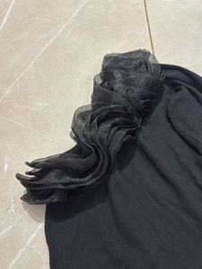 Black sheer sleeve top