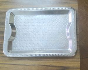 New  unused  stainless  steel  designer  tray