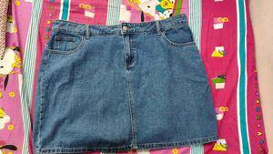 Classic Blue Denim Mini Skirt
