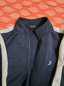 Men's Navy Zip-Up Track Jacket