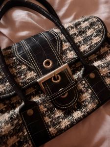 Coach Soho Inspired Tweed&amp;Croc Handbag y2k