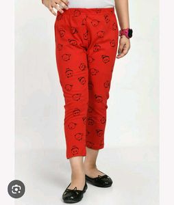 Red Pajama Pants with Bear Print