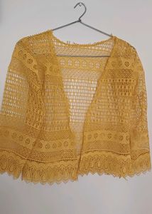 Yellow Lace Shrug