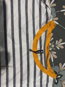 basic daily wardrobe stripped crop tea