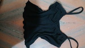 Black Lace Trim Camisole Top