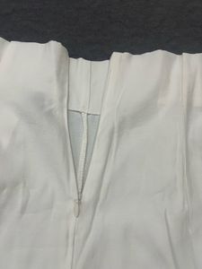 White High-Waisted Button Detail Shorts