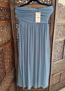 Zara Limited Edition Pleated Stapless Midi Dress