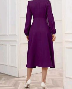 Elegant Purple Midi Dress