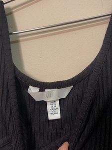 Black Ribbed Tank Dress