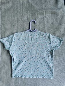 Floral Print Baby Blue crop Top