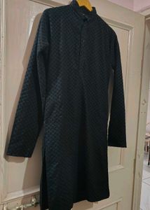 Black Texture Kurta