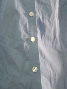 Blue Button-Up Long Sleeve Shirt