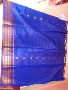🔥2 Vibrant Blue &amp; Pink Striped Saree