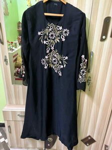 Burkha  Black Embroidered
