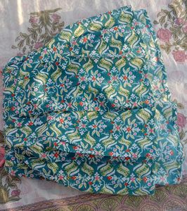 Beautiful Teal Floral Print Kurta