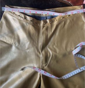 vintage Y2K gold leather pants