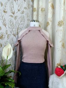 Chic Cold Shoulder Knit Top