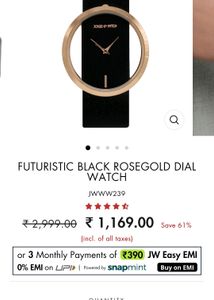 Joker And Witch Black Leather Belt Women's Watch