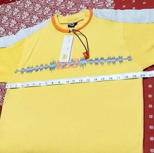 Men's Yellow Graphic Print Long Sleeve Shirt