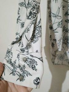 Floral Print Button-Up Shirt