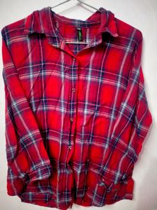 Red Trending Check Shirt For Men And Women 😍