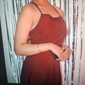 Elegant Maroon Party Dress