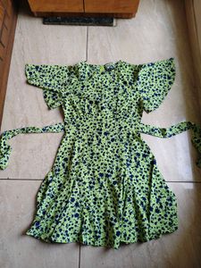 Stylish Floral Print Short Dress