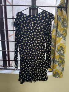 Black Floral Mini Dress