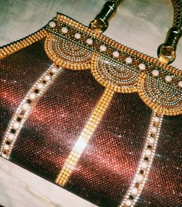 Maroon Party Wear Hand Bag