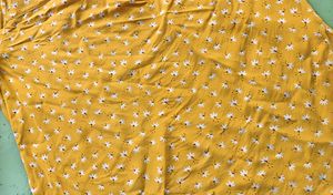 Women's Yellow Floral Tie-Neck Boxy top