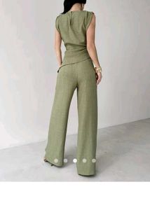 ❗ SAVANA 🩷 Chic Olive Green Wide Leg Jumpsuit