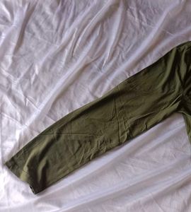Olive Green Long Sleeve Top