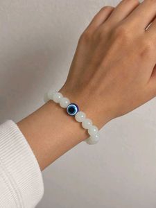Evil Eye Beaded Elasticated Bracelet