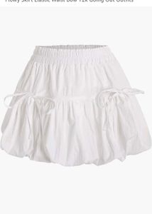 White mini bubble skirt .