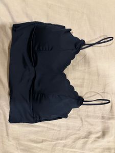 Black Scallop Bikini Top