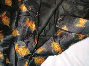 Black knee-length flared skirt