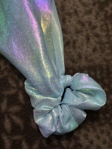 2 Sparkly Blue and green Scrunchie