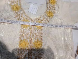 Elegant Off-White Kurta with Dupatta