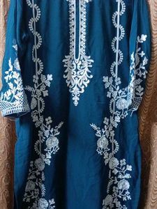Elegant Teal Embroidered Kurta