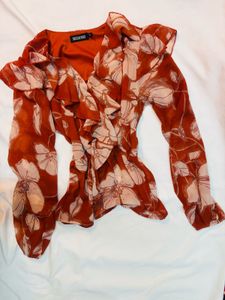 Floral Ruffle Blouse